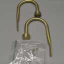 Premium Curtain Holdback, Quality Metal Decorative Curtain Holdbacks with Zinc Alloy Cap Finials,Rust-Proof, Set of 2 Window Curtain Holdbacks,Brass