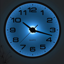 JoFomp Lighted Wall Clocks Battery Operated, 12 Inch Wall Clock for Bedroom Night Glow, Light Up Wall Clock Silent, Glow in The Dark Wall Clocks for Living Room Decor, Light Sensor - Auto Lighting