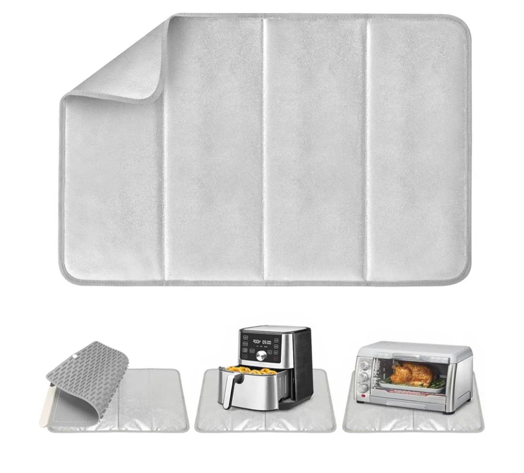 Heat-resistant Mat for Food Warming Mats - 23×15.4 inch Tables Protected, Up to 50% Temperature Block, Foldable and Space-Saving, Waterproof, Oil-Resistant (Not Include Food Warming Mat)