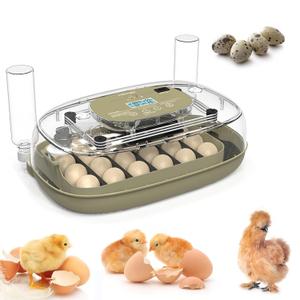24 Egg Incubator - Auto Turning/Humidity/Water Refill/Temp Control, Egg Candler, Air Vent, Hatching Chicken, Duck, Quail, Ideal for Home, Science Classroom, Lab, Farm