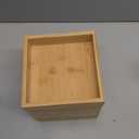 Tissue Box Cover, Bamboo Tissue Box Cover with Storage Tray Square Tissue Box Covers Holder for Bathroom, Bedroom, Dinner Table, Office, Tabletop 6" x 6" x 7.4"