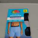 Fruit of the Loom Men's Breathable Boxer Briefs, Moisture Wicking Underwear, Assorted Color Multipacks Size L