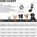 PUPTECK Anti Slip Dogs Shoes for Hot/Cold Pavement, Senior Booties, Rubber Boots & Paw Protectors for Small Medium Large Size Dogs to Prevent Licking, Grippy Socks for Hardwood Floors, Strawberry S