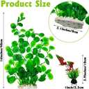 Hamiledyi 2 Pcs Large Aquarium Plants with 2 Pcs Small Artificial Seaweed Plants, 16 Inch High Artificial Plants Decoration, Fish Tank Decor Plastic Plants, Perfect for Aquarium Decor(Green)