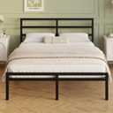 Lutown-Teen 12 Inch Full Size Bed Frame with Headboard and Footboard