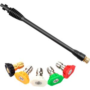 JOEJET Pressure Washer Wand Replacement with 5 Spray Pressure Washer Nozzle Tips, 16 Inch, Compatible with Ryobi Pressure Washer Gun, 2000 PSI