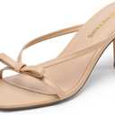 DREAM PAIRS Women’s Comfort Bow Kitten Heel Sandals, Size 6