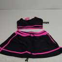 Blooming Jelly Women's High Waisted Bikini Sets Sporty Two Piece Bathing Suits Color Block Swim Skirt Swim Suits 2025, Black Pink M