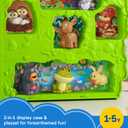 Fisher-Price Little People Toddler Toy Forest Friends Carry Case Playset with Animal Figures for Pretend Play Kids Ages 1+ Years