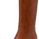 Women's Knee High Boots Square Toe Chunky Block Heel Long Boots for Women Comfortable Slip on Low Heel Women's Riding Boot (8)