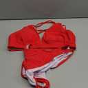 Tainehs Women's Push Up V Neck Bikini Sets Criss Cross Back Two Piece Bathing Suit M