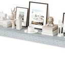 72Inch Floating Shelves for Wall, Rustic Wood Shelves for Bedroom, Bathroom, Kitchen, Hanging Wall Mounted Shelf with Invisible Brackets for Books Decor, Set of 1, Rustic Blue
