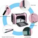 Soft Sided Carrier for Small Medium Cats Dogs,TSA Airline Approved Collapsible Travel Pet Carrier Medium Pink, 19.3"L x 11.3"W x 11.3"H