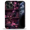 DAIZAG Case for iPhone 11 Pro Max,Vintage Bookshelf Rose Mixed 2 Layer Design Shockproof Soft TPU Ddouble Protection Phone Case for iPhone 11 Pro Max
