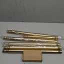 Shower Curtain Rod 36-84 Inches (3-7ft) Non Rust Adjustable Shower Rod Spring Tension Non Slip No Drilling Stainless Steel Shower Rods for Bathroom Window (Brushed Gold)