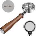 KOFIKOFI 58mm Bottomless Portafilter for Breville Dual Boiler, Oracle, Oracle Touch, BES900XL, BES920XL, BES980XL, BES990BSS, 2-Ears Walnut Naked Portafilter Included 18g Filter Basket