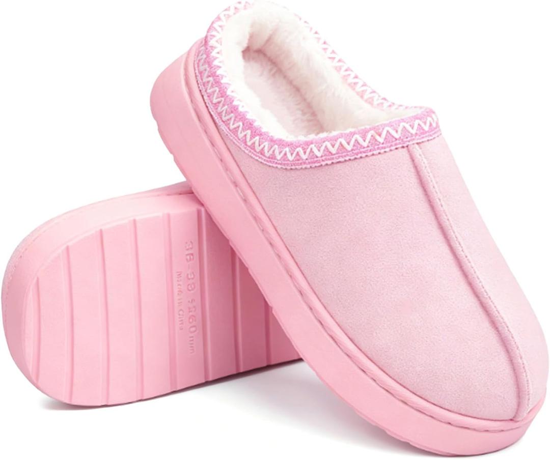 Thick-Soled Fuzzy Slippers for Women & Men - Cozy Platform House Shoes with Anti-Slip Sole, Warm Plush Lined Indoor Outdoor Short Ankle Slippers, Size US 8-9