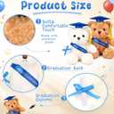 Hungdao 12 Pcs Graduation Plush Bear Bulk 10 Inch Stuffed Animal Bear with Hat Tassel Diploma Class of 2026 Graduation Gift for Kids Friend Preschool Relatives College Party Favors Accessory (Blue)