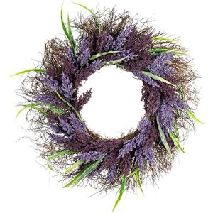 Lavender Spiral Vine Wreath 24-Inch Unlit