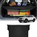 Powerty Cargo Cover Custom Fit for Ford Explorer 2020-2024 Trunk Cover Trunk Security Cover Shielding Shade Explorer Accessories Retractable Punch-Free Carbon Fiber Black