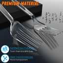 360pc 7.1" Clear Plastic Forks Heavy Duty with Heat Resistant & BPA Free, Solid and Durable Plastic Cutlery, Premium Disposable Forks for Party Supply