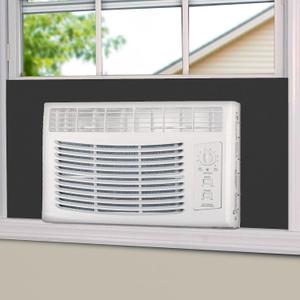BJADE'S Window Air Conditioner Side Insulated Foam Panel,Full Surround Panels Window Seal Kit, Summer and Winter Heat and Draft Insulating Black