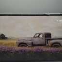 Rustic Truck Wall Art Farmhouse Lavender Barn Pictures Wall Decor Country Large Master Over Above Bed Canvas Prints Horizontal Modern Artwork Painting Home Office Decorations For Bedroom 30"x60"
