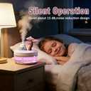 Landscape Night Light Humidifier with 2 Mist Modes, 320mL Large Tank Whisper-Quiet for Baby/Nursery/Office, Portable Mini Air Moisturizer