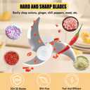 Cordless Hand Mixer MixgoII, Handheld Mixer Electric Whisk & Milk Frother, Hand Held Mini Mixers, Rechargeable Hand Mixer and Whisker, Food Processor for Cooking, Food Chopper, 4-Speed, 10Oz, Light Beige