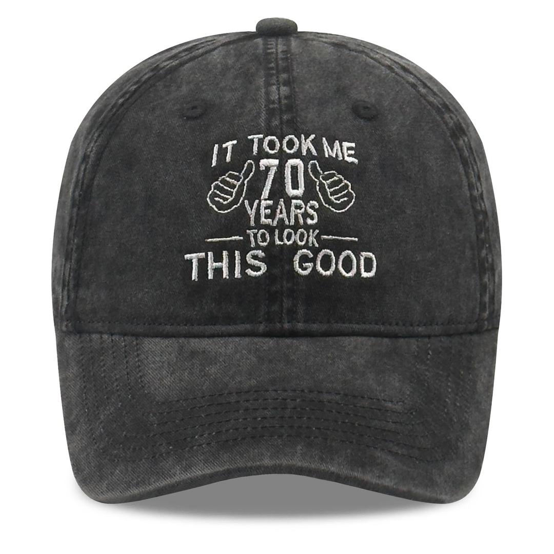 Birthday Baseball Cap 50 60 70 80 Years, Funny Embroidered Cotton Dad Hat Adjustable for Men Women Gift