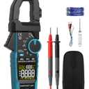 Clamp Meter DURFICST Digital Inrush Clamp Multimeter AC/DC 1000A 6000 Counts Amp Voltage Tester with VFD, LOZ Mode,Measures AC/DC Current Voltage NCV Temperature Resistance Capacitance Frequency (1000A Color Screen)