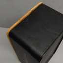 Bread Box with Bamboo Cutting Board Lid, Metal Bread Box for Kitchen Counter, Small Bread Storage Container, Black Bread bin for Kitchen Countertop