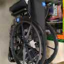 Medline Lightweight Wheelchair for Adults With Swing-Back, Desk-Length Arms, Elevating Leg Rests; 20" x 16"D Seat