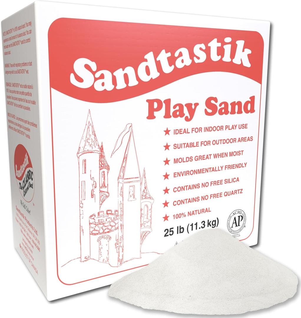 Sandtastik Sparkling White Play Sand, 25 lb (11.3 kg)