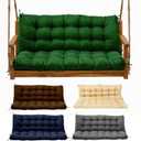 Yddsky Porch Swing Cushions,Waterproof Bench Cushion for Outdoor Furniture,2-3 Seater Replacement Thickened Swing Cushion with Ties,Patio,Outdoor,Backyard and Garden60x40,Dark Green