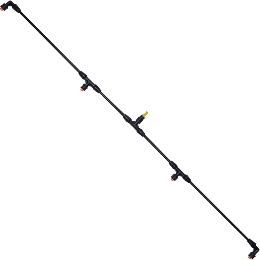 4-Nozzle Poly Boom Wand with 3/8" Brass Fitting  Convertible to 2 Nozzles, Lightweight for Garden, Farm (Boom Wand 01)