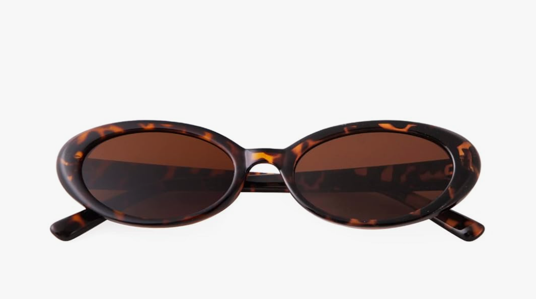 90s Sunglasses for Women Men Retro Small Oval Sunglasses