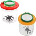 KASTWAVE Insect Box, Insect Cage with Magnifying Insect Observation Box Portable Bug Viewer Bug Jar for Kids Children Science Nature Exploration Tool Learning Playing Exploration Biology(2 Pcs)