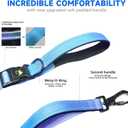 Hands-Free Dog Leash  Adjustable No-Pull Bungee Waist Leash with Car Seatbelt, Perfect for Walking, Jogging, Hiking & Training  Fits Small, Medium, and Large Dogs (Gradient Blue)