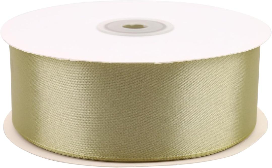 1.5 Inch Champagne Polyester Ribbon - 50 Yards Bulk Spool for Gift Wrapping, Wedding Decor, Bows, Crafts - Soft & Fray Resistant