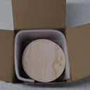 GOH DODD Coasters for Drinks Set of 6, Absorbent Marble Style Ceramic Coaster Cup Coasters Tabletop Protection Home Decor with Metal Holder for Housewarming Gifts Wedding Party, Beige, Round, 4 Inch