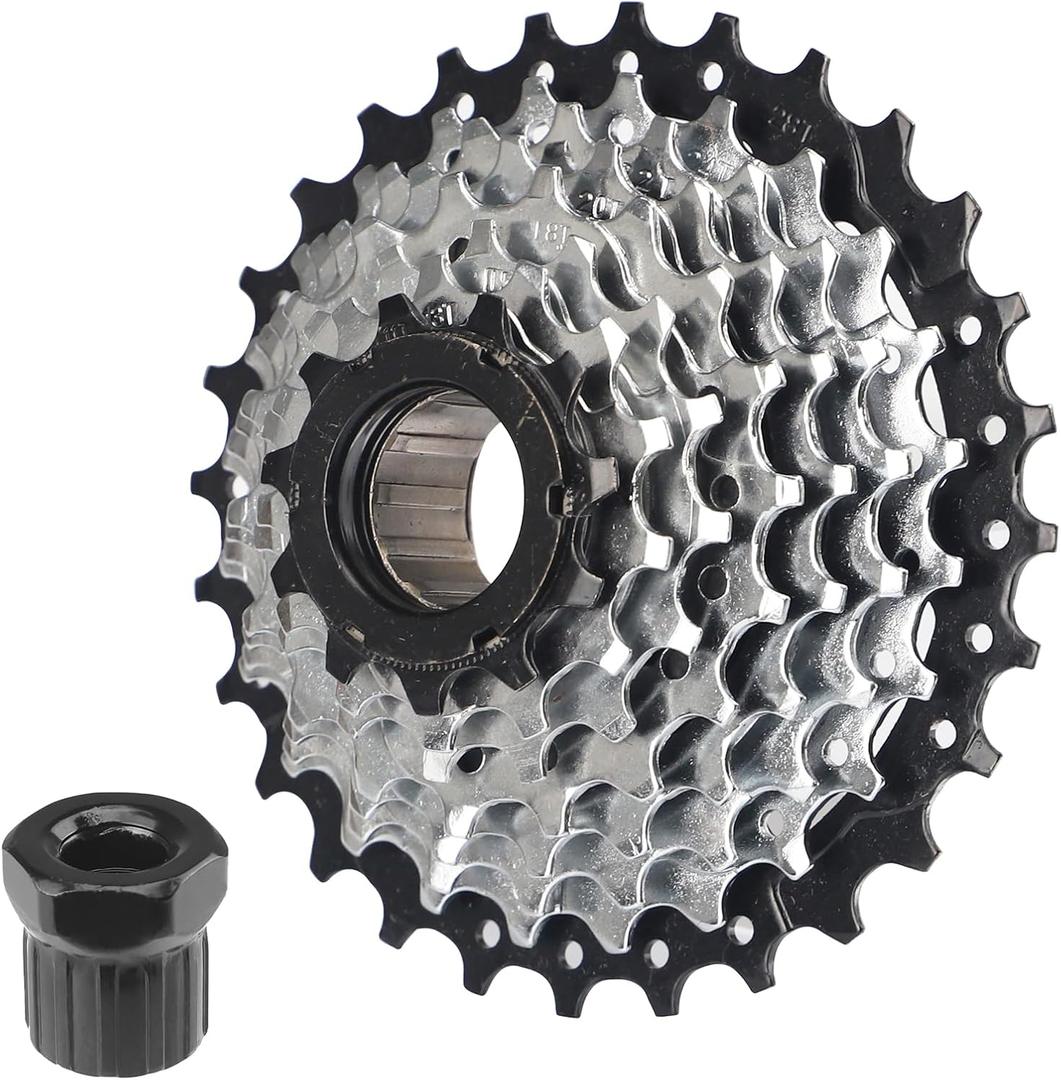 7/8 Speed E-Bike Freewheel 11-28 Teeth/11-32 Teeth Screw On Multiple Freewheel Threaded Type Freehub Replacement Parts
