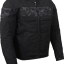 Milwaukee Leather mens Mpm1730 Black Textile Motorcycle Jacket for Men XL