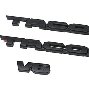 Blackout Emblem Overlays 3Pcs Compatible with 2016 2017 2018 2019 2020 2021 2022 2023 2024 2025 2026 ABS Plastic Badge Emblems Overlay 240829 with Strong Adhesive Matte Black