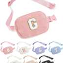 YOOLIFE 2025 Graduation Gifts - Graduation Gifts for Her Teen Girls Daughter Sister, Gifts for Kids Girls, Fleece Belt Bag Initial Fanny Pack, Pink G