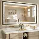 36"x60" LED Bathroom Mirror with Lights, Backlit + Front Lit, Anti-Fog, Lighted Bathroom Mirror with One-Piece Aluminum Alloy Frame, HD Shatterproof Tempered Glass, Dimmable, Memory Function