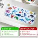 Baby Bath Mat for Tub Non Slip Kids Bathtub Mat Extra Long 40X16 Inch Toddler Bath Tub Shower Mat Anti Slip with Suction Cups & Drain Holes, Machine Washable (Ocean Animals)