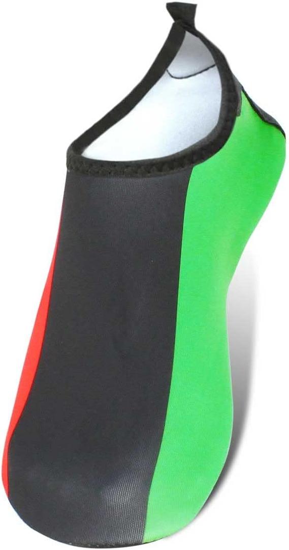 Water Shoes for Women and Men Quick-Dry Swim Beach Shoes for Outdoor Surfing Yoga Exercise Jamaica Flag Caribbean Reggae Rasta (8.5-9 Women/7.5-8 Men, Afro)