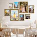 KTKDE 4x6 Picture Frame Set of 4, Ornate Vintage Gold Photo Frames with Real Glass 4 x 6 Antique Photo Frame for Wall Decor or Tabletop Display Retro Home Decor best gift
