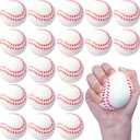 Silipull 48 Pack Baseball Stress Ball 2. 75 Inch Mini Squeeze Foam Baseball Practice Training Soft, Relaxable Ball for Themed Party Favors Indoor Outdoor Men Women Player Sports Throwing Catching